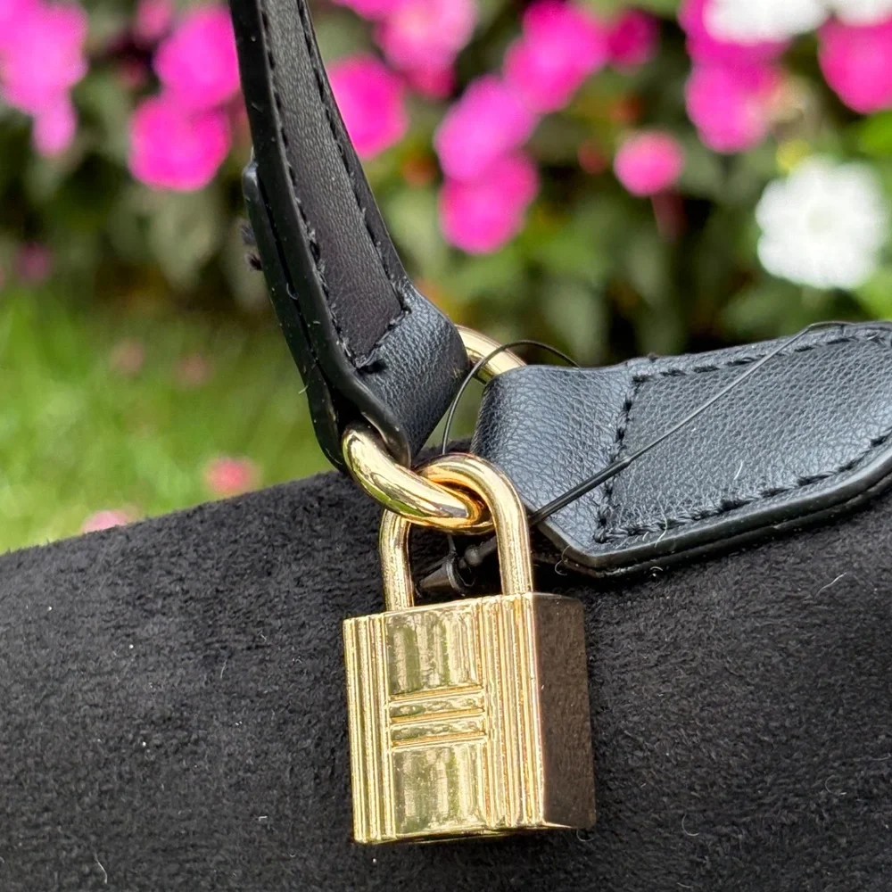Badgeley Mitschka Fur Boarder Black Satchel Bag New